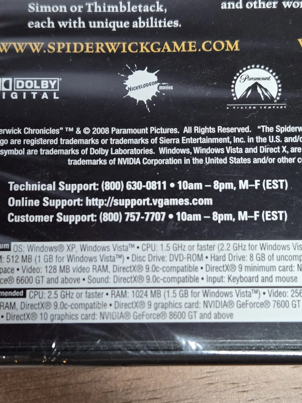 The Spiderwick Chronicles PC Game And Dvd Combo - Green